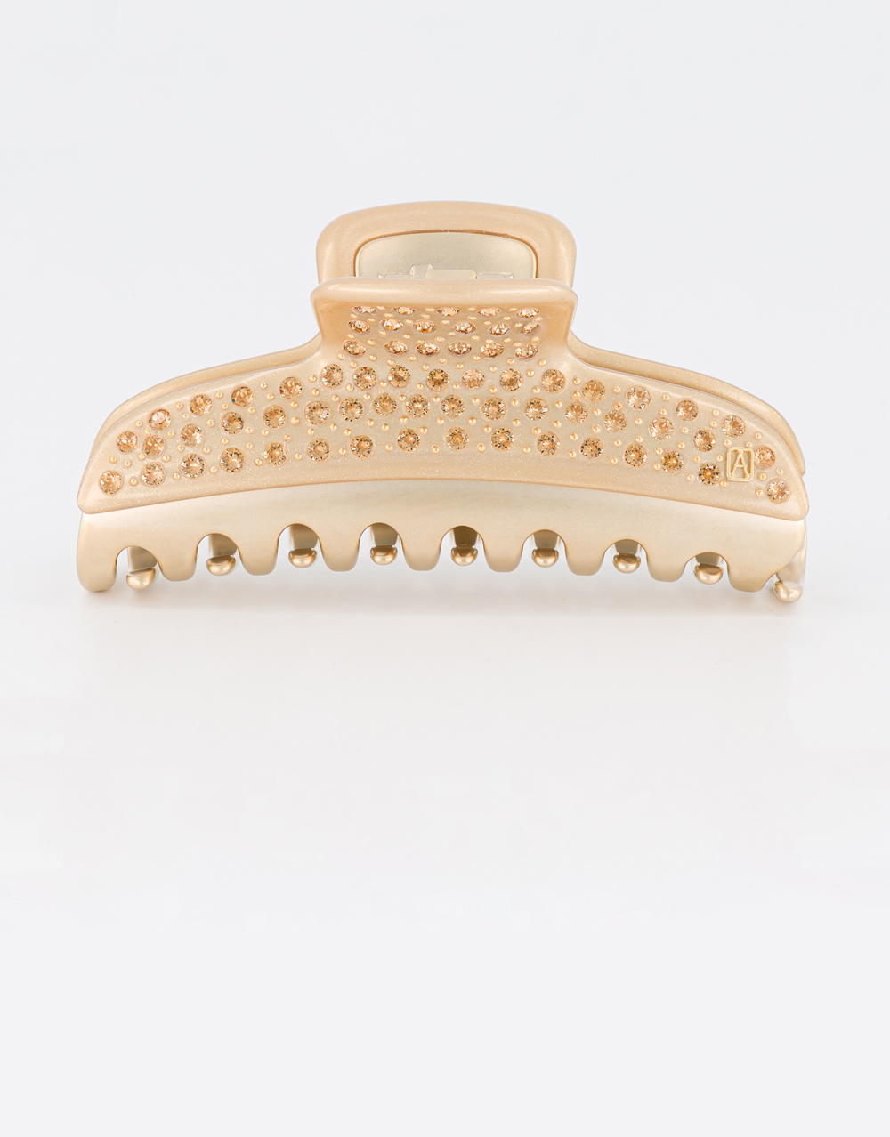 Alexandre de Paris large golden jewel hair clip Pince Vendôme Parure