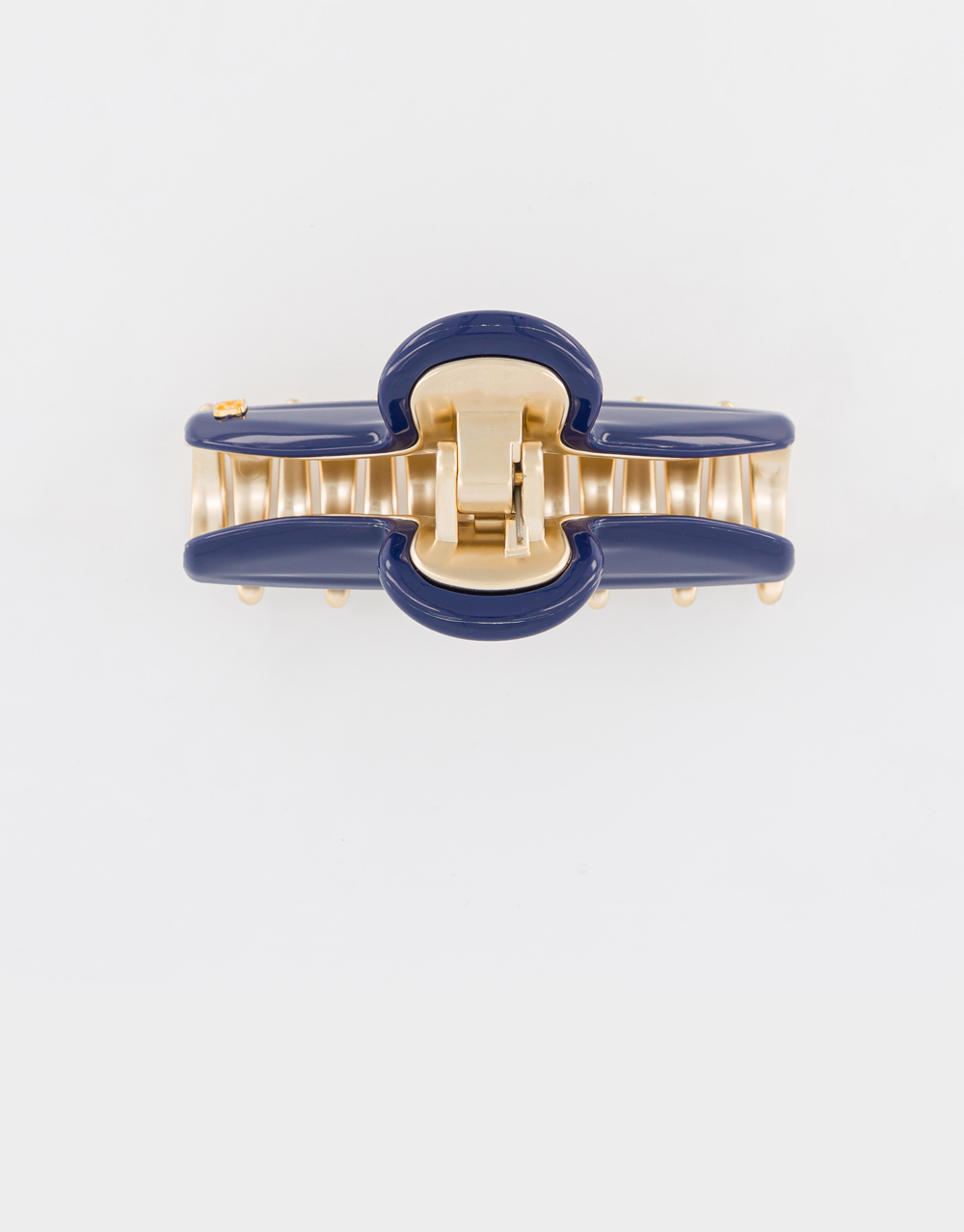 Alexandre de Paris regular navy-blue jewel hair clip Pince Vendôme