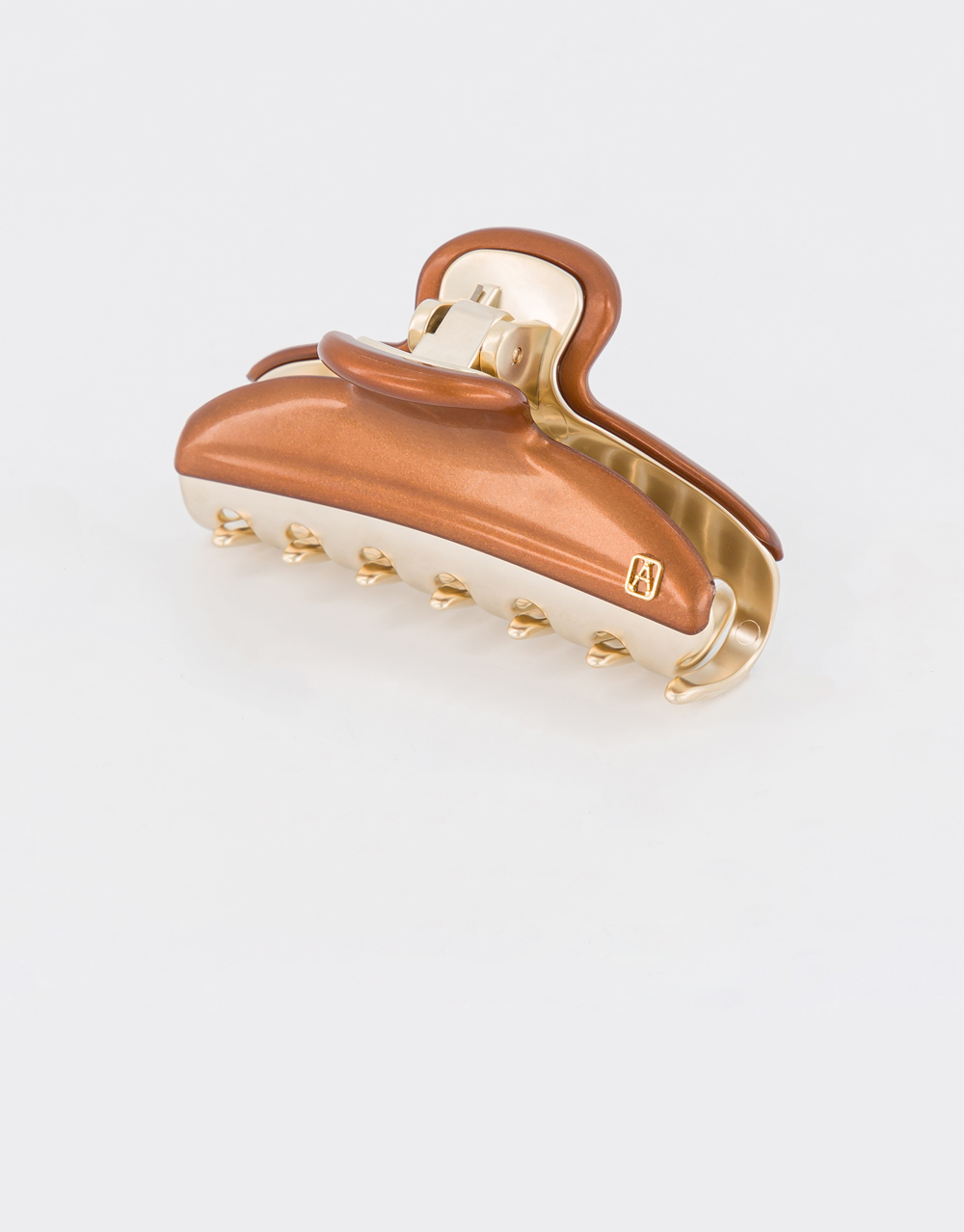 Alexandre de Paris regular brown jewel hair clip Pince Vendôme Éclat