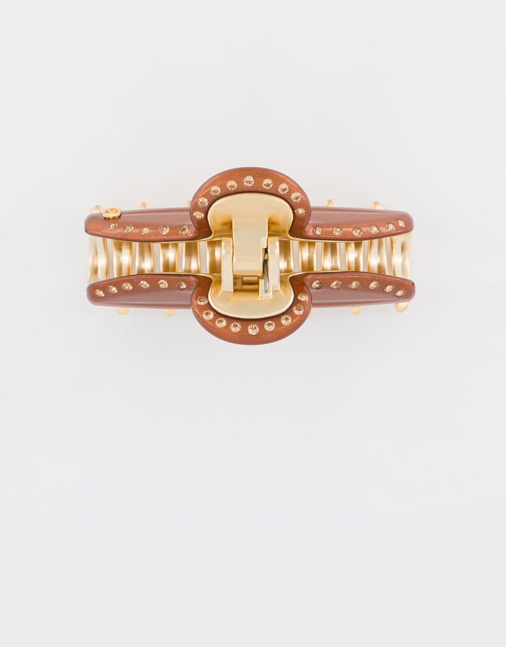 ヘアアクセサリー ALEXANDRE DE PARIS PINCE VENDOME ECLAT Alexandre de Paris regular brown jewel hair clip Pince