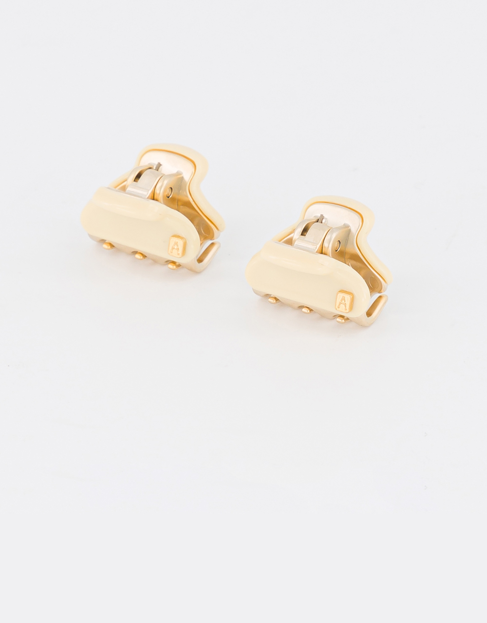 Alexandre de Paris mini ivory jewel hair clips Pince Vendôme Pépite