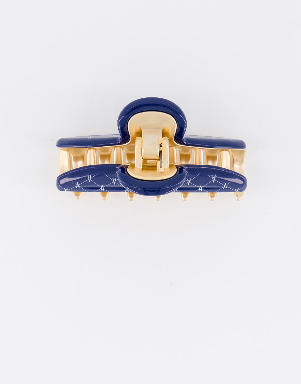 【ALEXANDRE DE PARIS】VENDOME CLIP M 【美品】 Pince Vendôme Signature regular navy blue jewel hair jaw